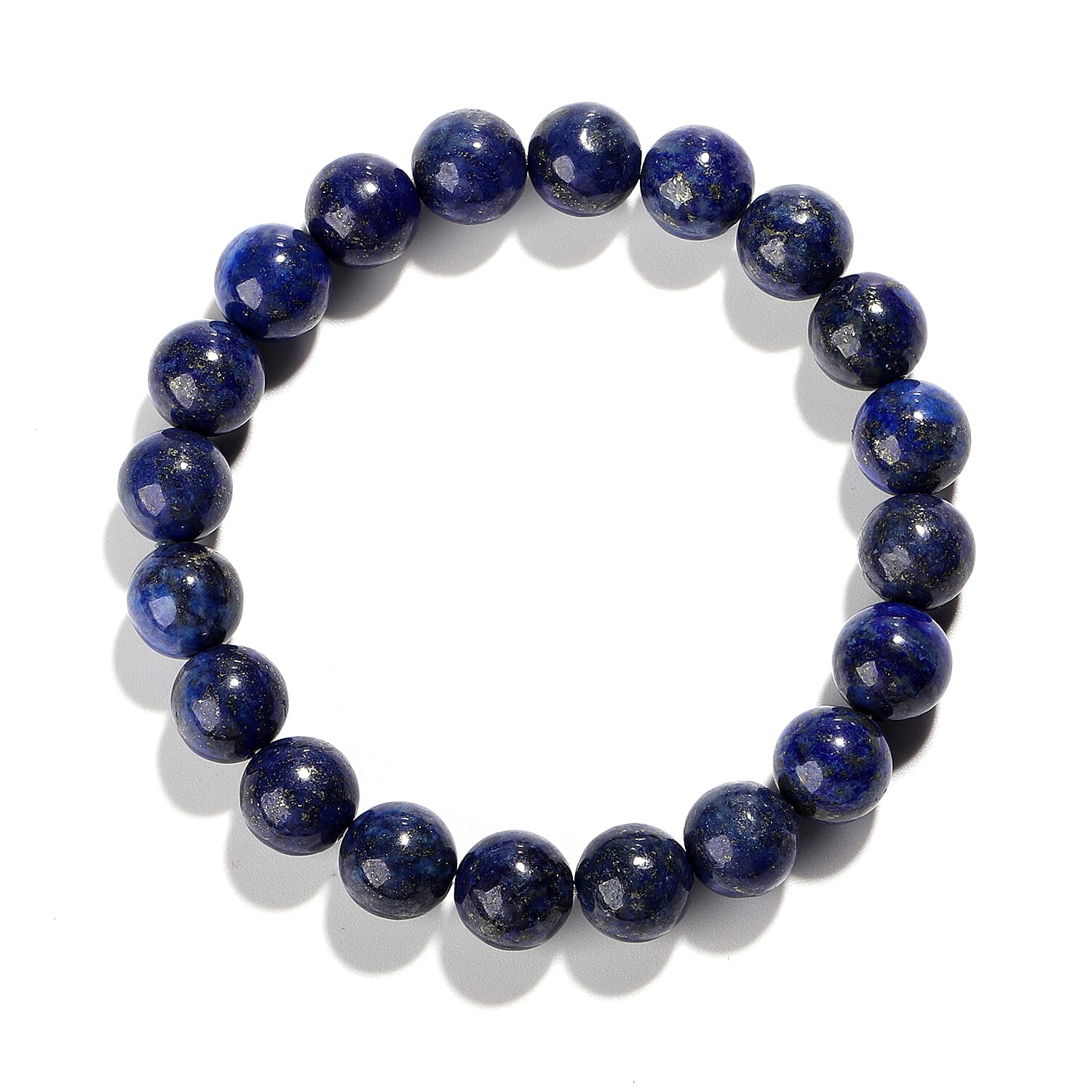 Set of 3 - Lapis Lazuli Stretchable Bracelet (Size 7), Cross Pendant and Necklace (Size 20 with 3.5 Inch Extender) in Stainless Steel 242.80 Ct.