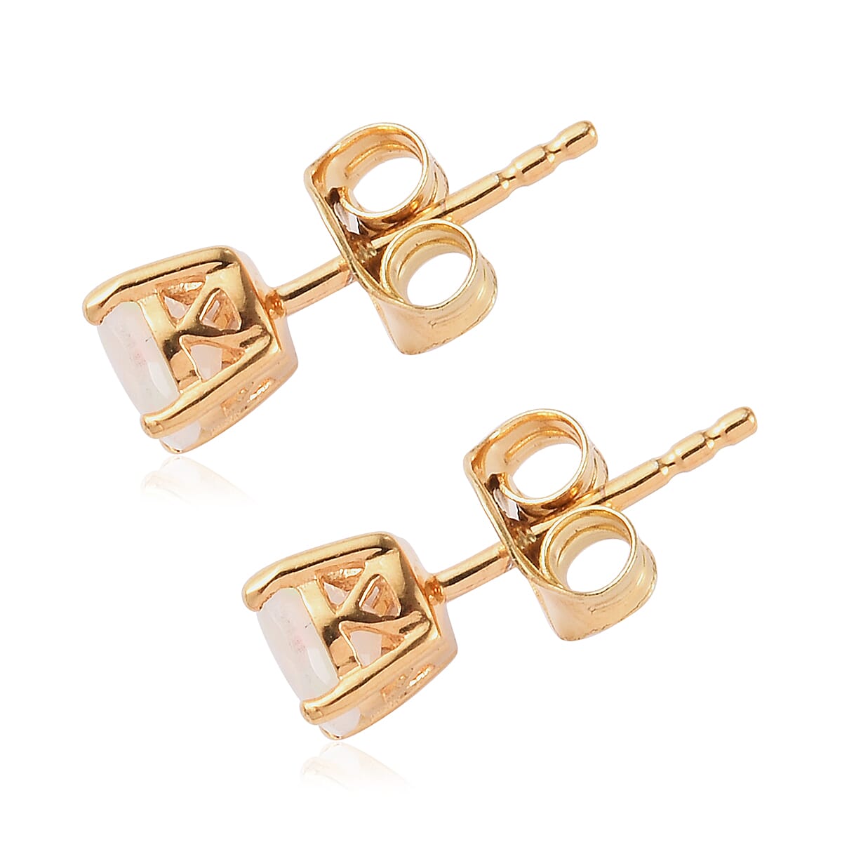 Ethiopian Welo Opal Stud Earrings in 14K Gold Overlay Sterling Silver 0.68 Ct.