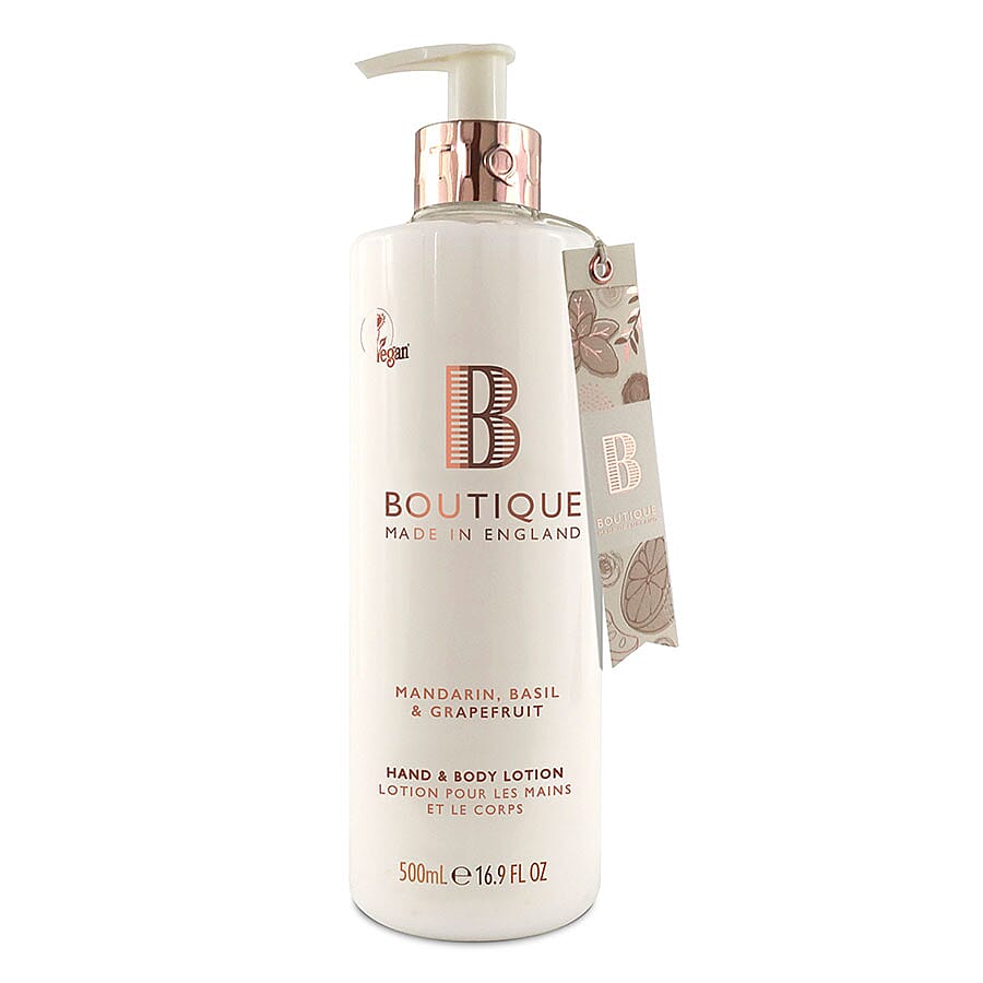 Boutique- Mandarin, Basil & Grapefruit Hand & Body Lotion - 500ml