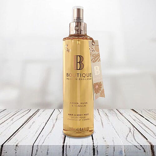 Boutique- Amber, Musk & Vanilla Hair & Body Mist - 250ml