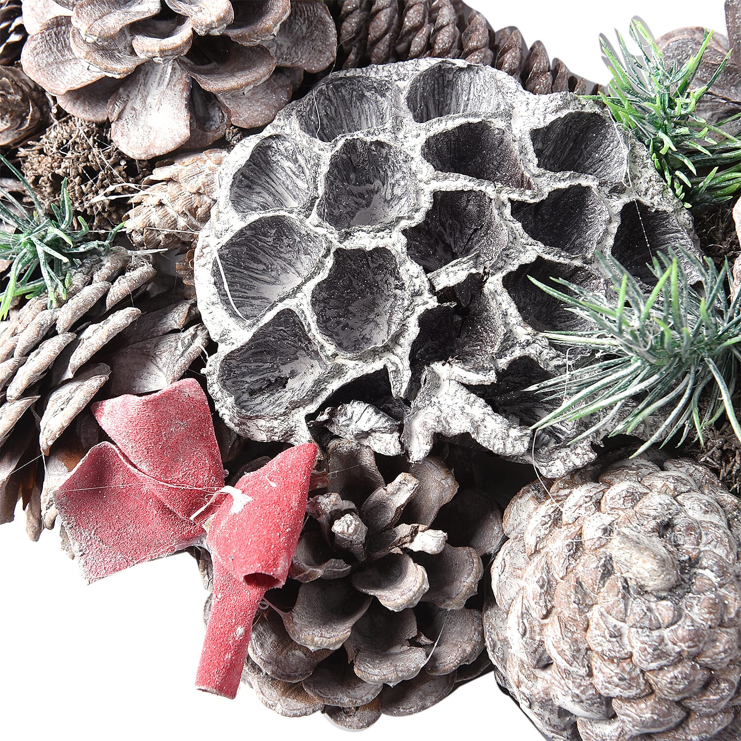 Christmas Wreath - Pinecone and Bow (Size 36x36cm)