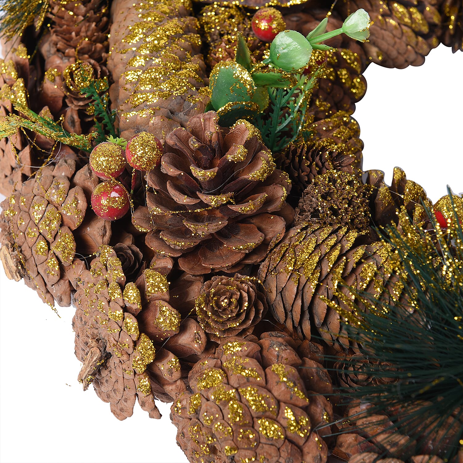 Christmas Wreath - Pinecone and Berries (Size 36x36cm)