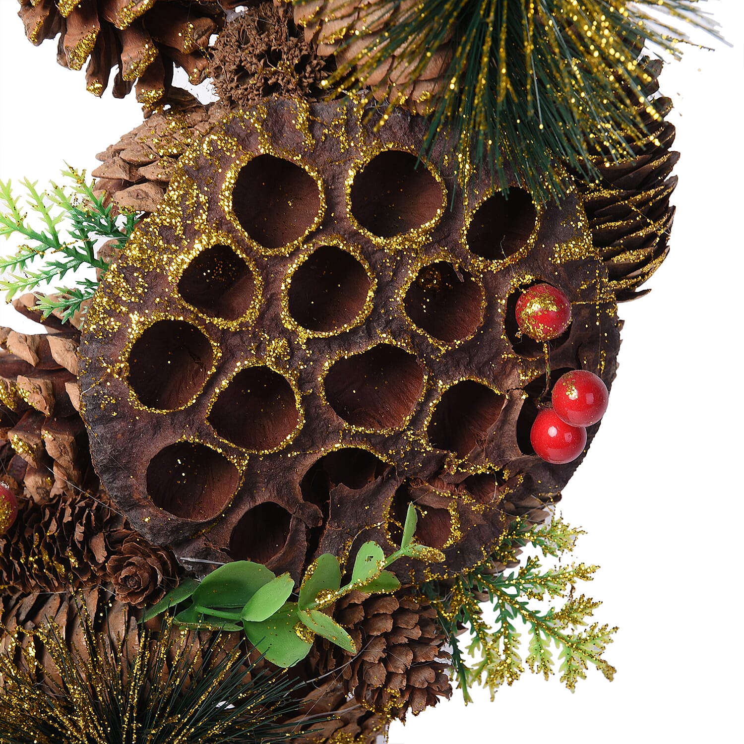 Christmas Wreath - Pinecone and Berries (Size 36x36cm)