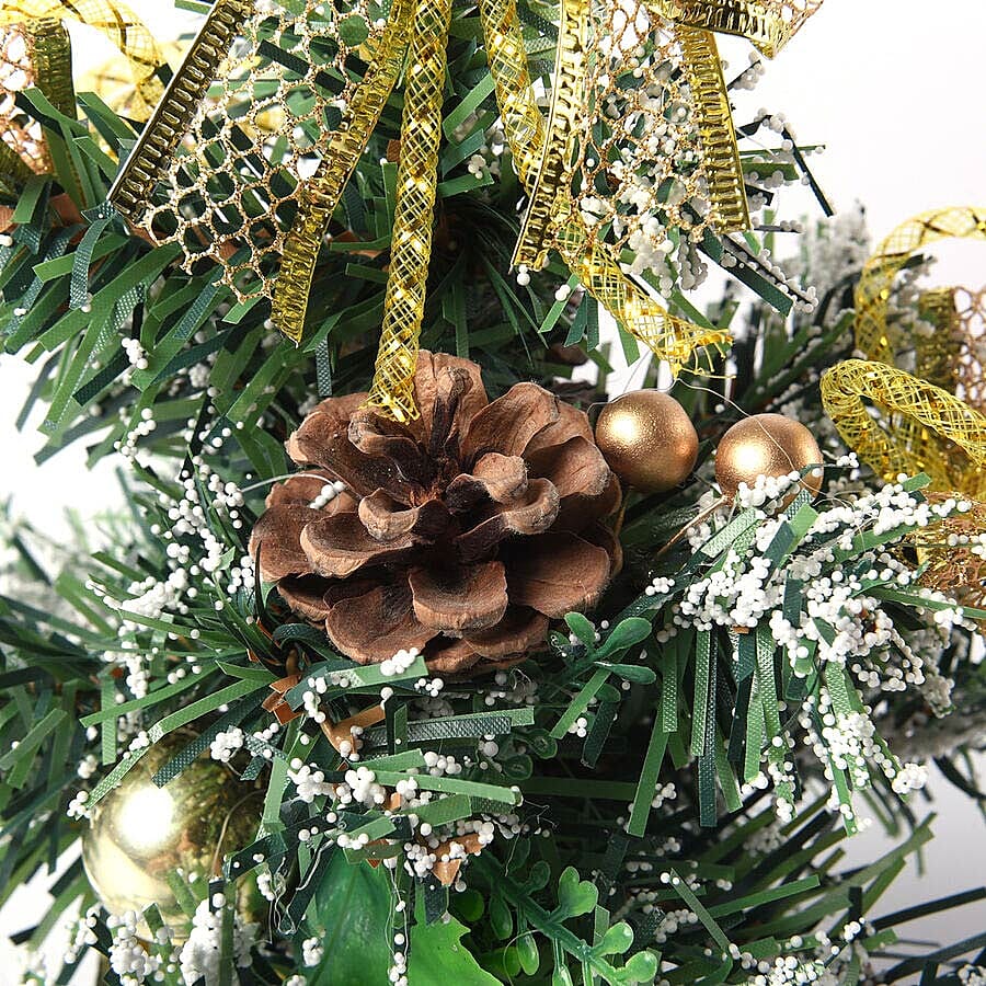 Mini Christmas Tree with Golden Bowknot (Size 23x6cm)