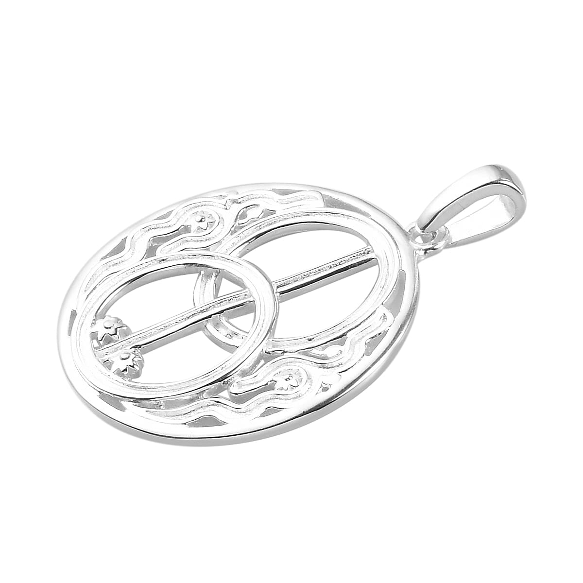 Sterling Silver Chalice Well Fancy Pendant