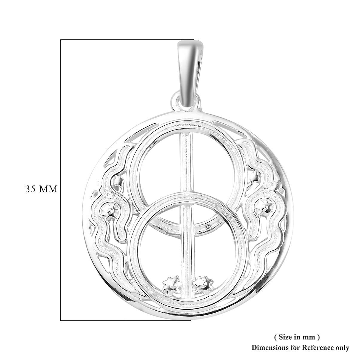 Sterling Silver Chalice Well Fancy Pendant