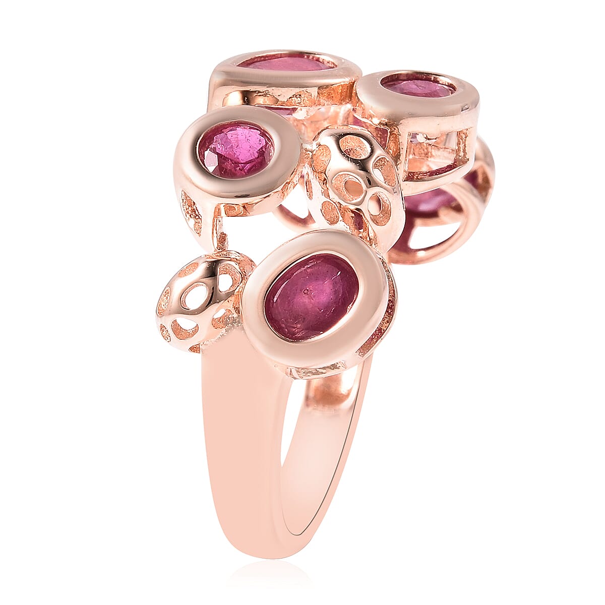 RACHEL GALLEY Misto Collection - African Ruby Ring in Rose Gold Overlay Sterling Silver 2.47 Ct.
