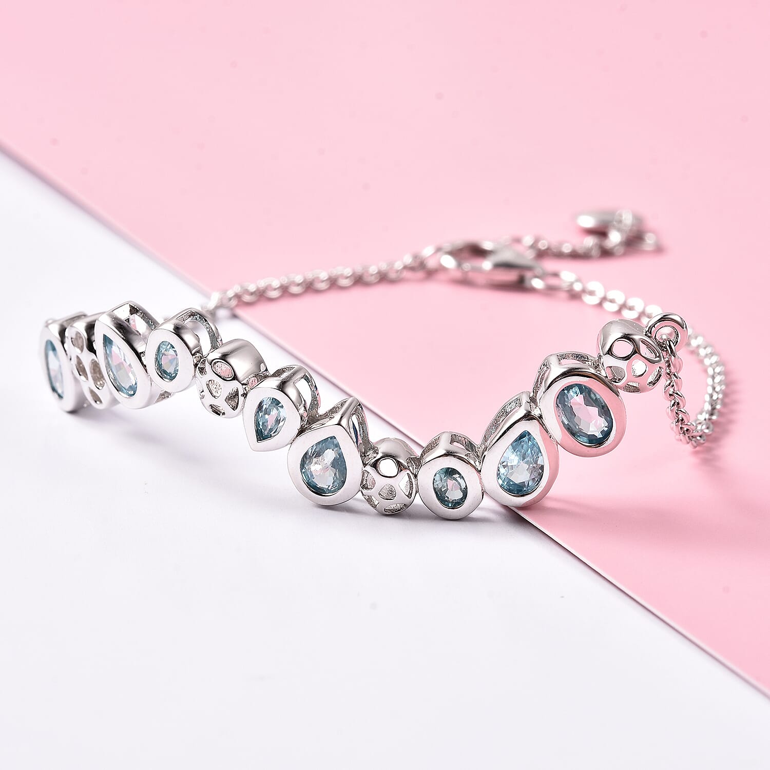 RACHEL GALLEY Misto Collection - African Ruby Bracelet (Size 8) in Rose Gold Overlay Sterling Silver 3.57 Ct.