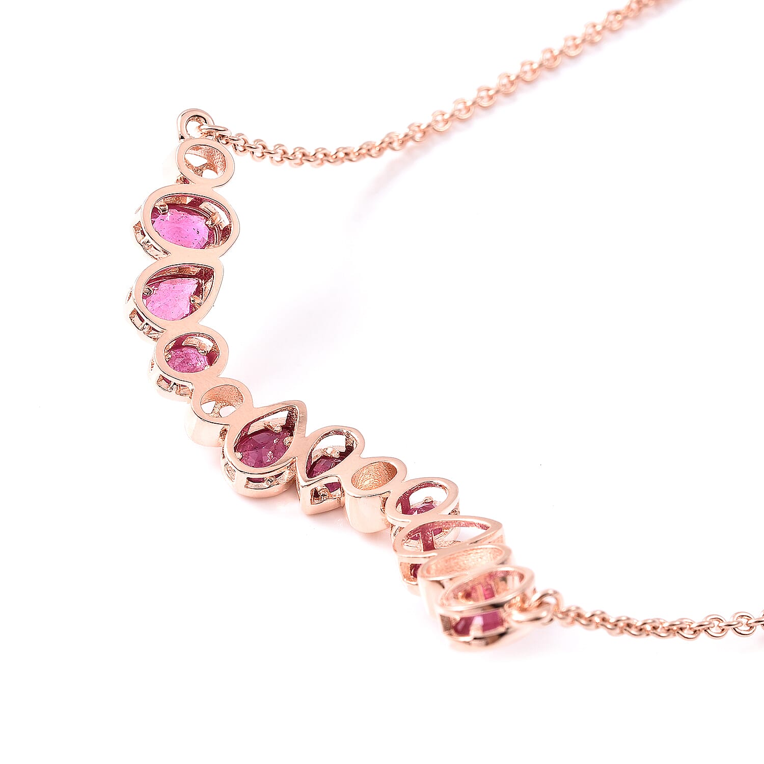 RACHEL GALLEY Misto Collection - African Ruby Bracelet (Size 8) in Rose Gold Overlay Sterling Silver 3.57 Ct.