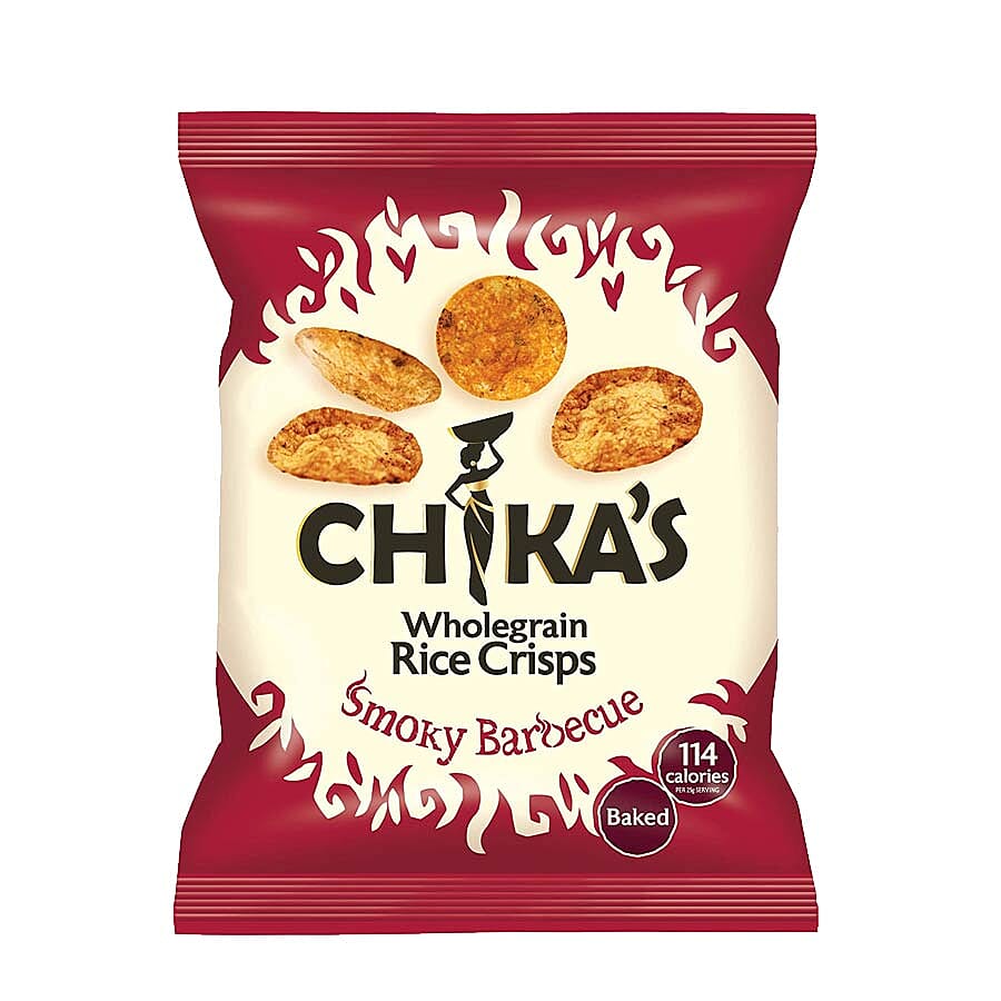 CHIKAS Smoky BBQ Rice Crisps, 16 x 25g
