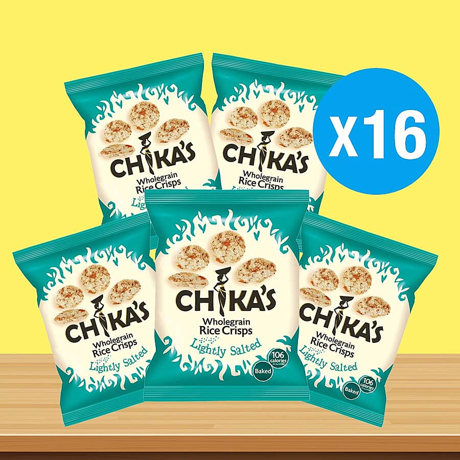 CHIKAS Lightly Salted Rice Crisps, 16 x 25g