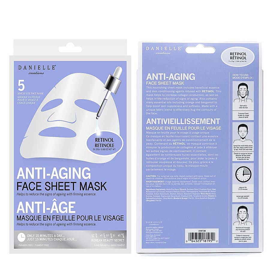 Danielle - 5 Pack Anti-Aging Face Sheet Mask