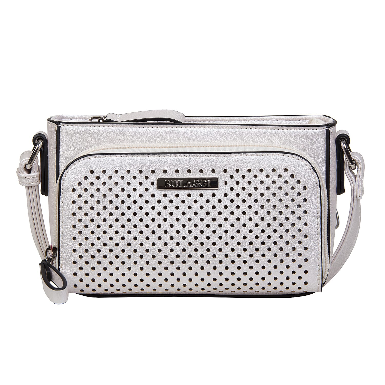 Bullagi Collection - Penny Crossbody Bag with Adjustable Shoulder Strap (18x12x5cm) - Oyster Colour