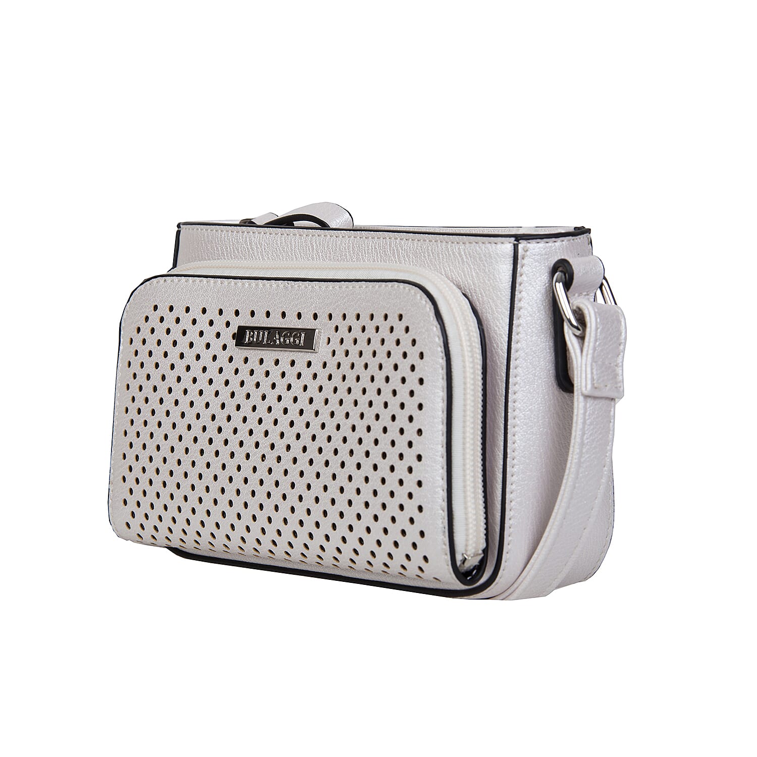 Bullagi Collection - Penny Crossbody Bag with Adjustable Shoulder Strap (18x12x5cm) - Oyster Colour