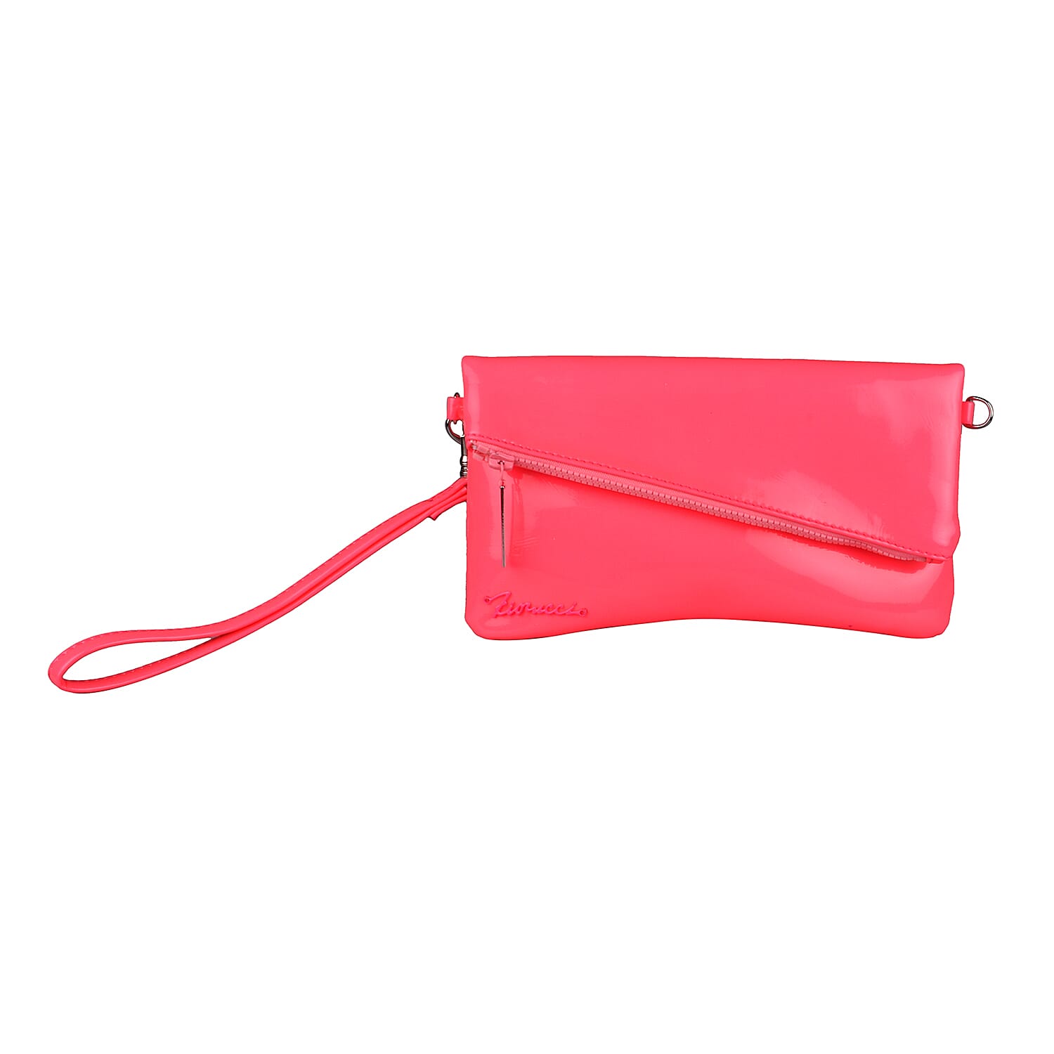 FIORUCCI Wristlet Pouch with Removable Shoulder Strap (Size 22x12 Cm) - Pink