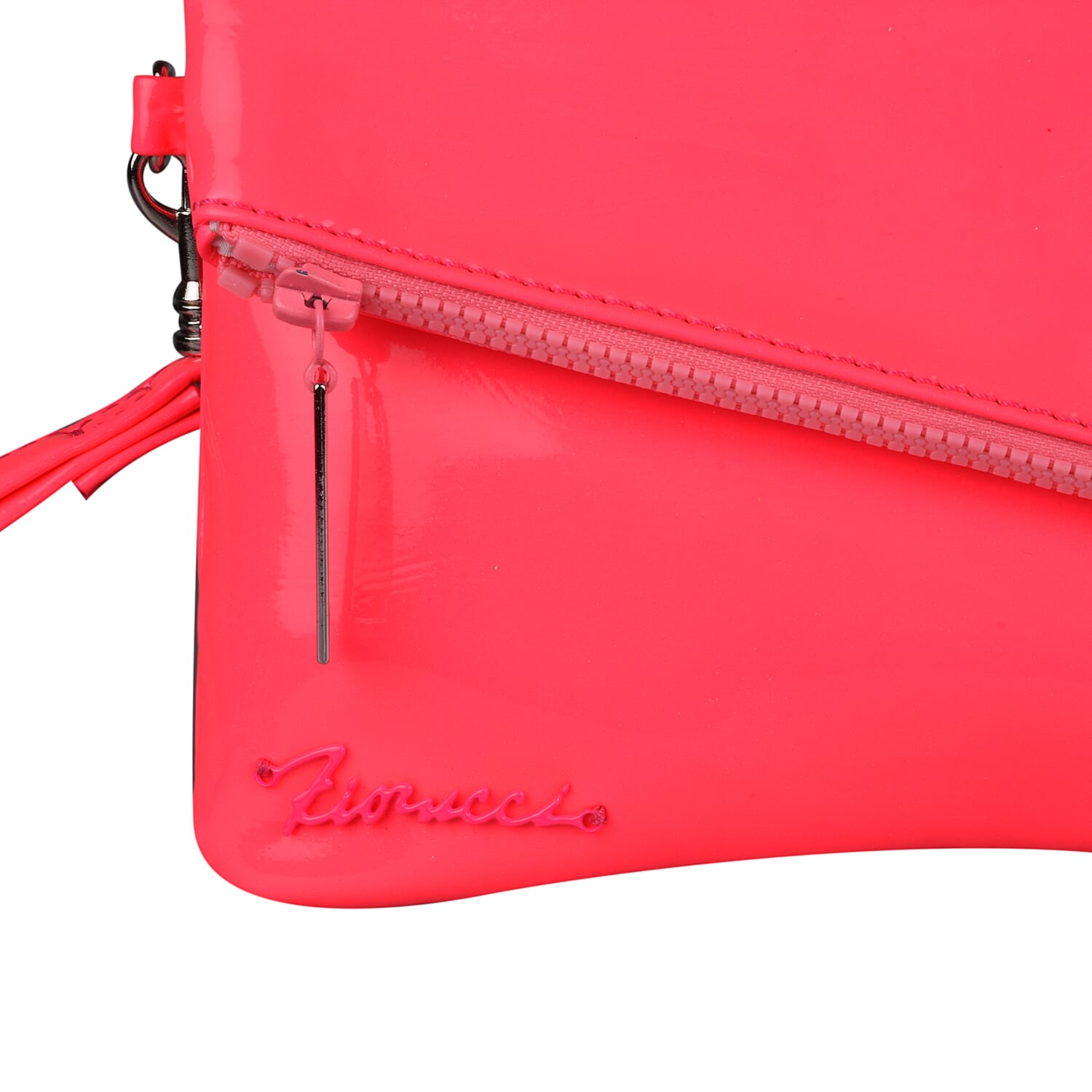FIORUCCI Wristlet Pouch with Removable Shoulder Strap (Size 22x12 Cm) - Pink