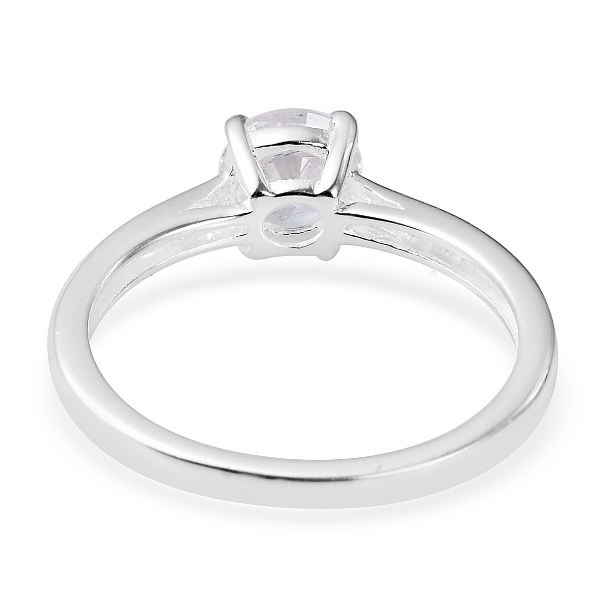 2 Piece Set - Lustro Stella Sterling Silver Solitaire Ring and Stud Earrings (with Push Back) Made with Finest CZ 3.00 Ct.