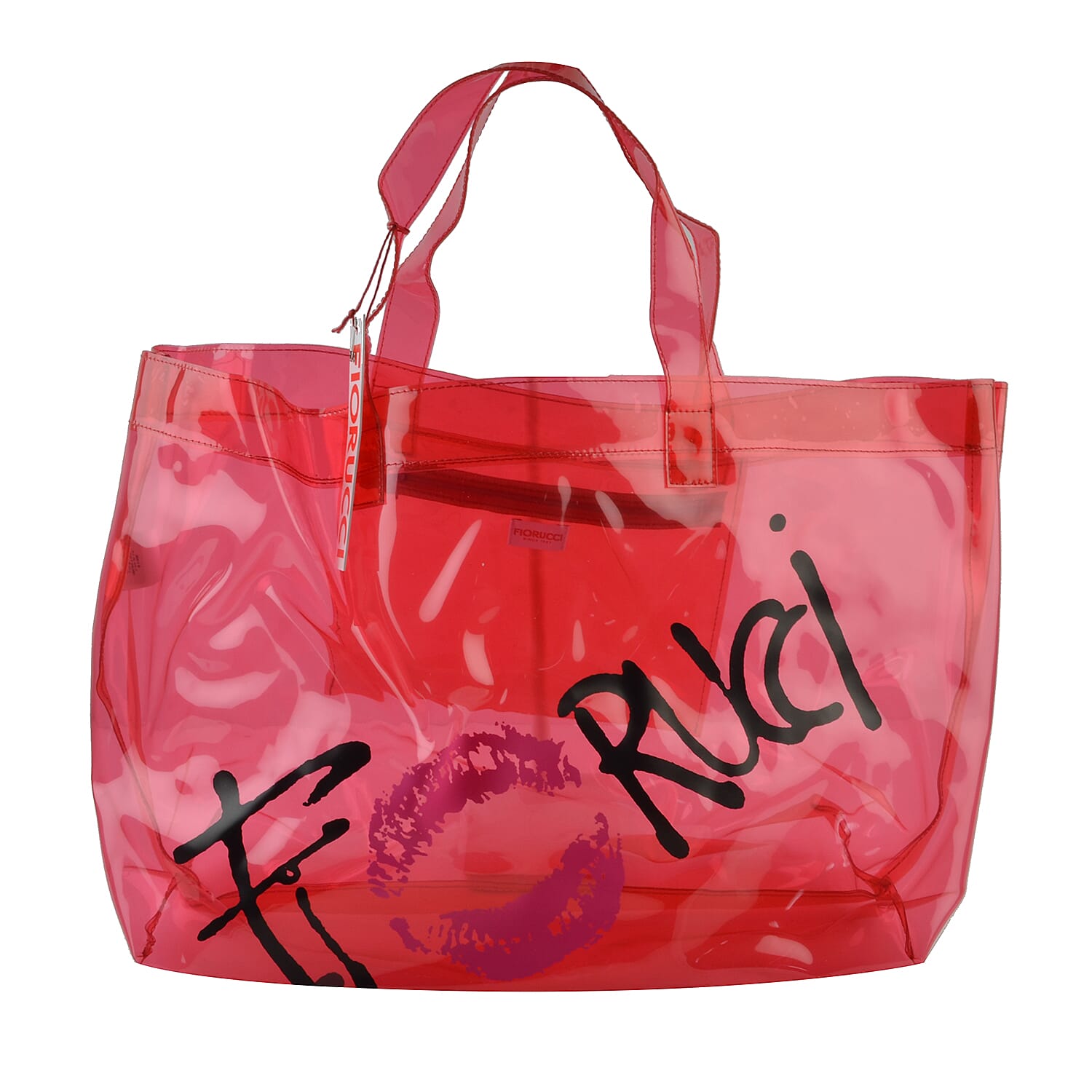 FIORUCCI Shopper Tote Bag with Logo (Size 44x21x33 Cm) - Pink and Red