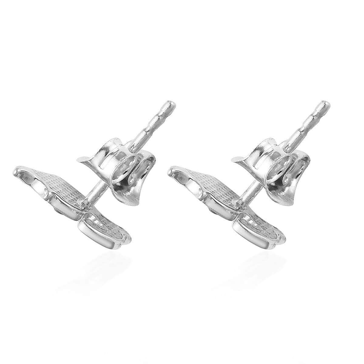 Platinum and Yellow Gold Overlay Sterling Silver Enamelled Kitty Kids Earrings (with Push Back)