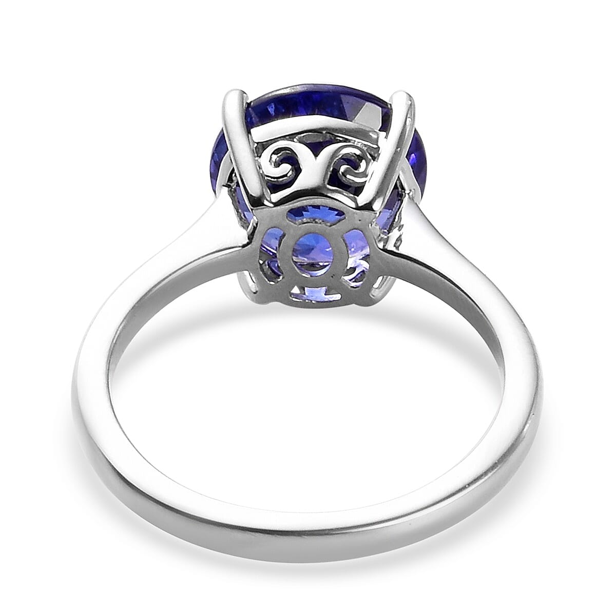 RHAPSODY 950 Platinum AAAA Tanzanite Solitaire Ring 3.50 Ct.