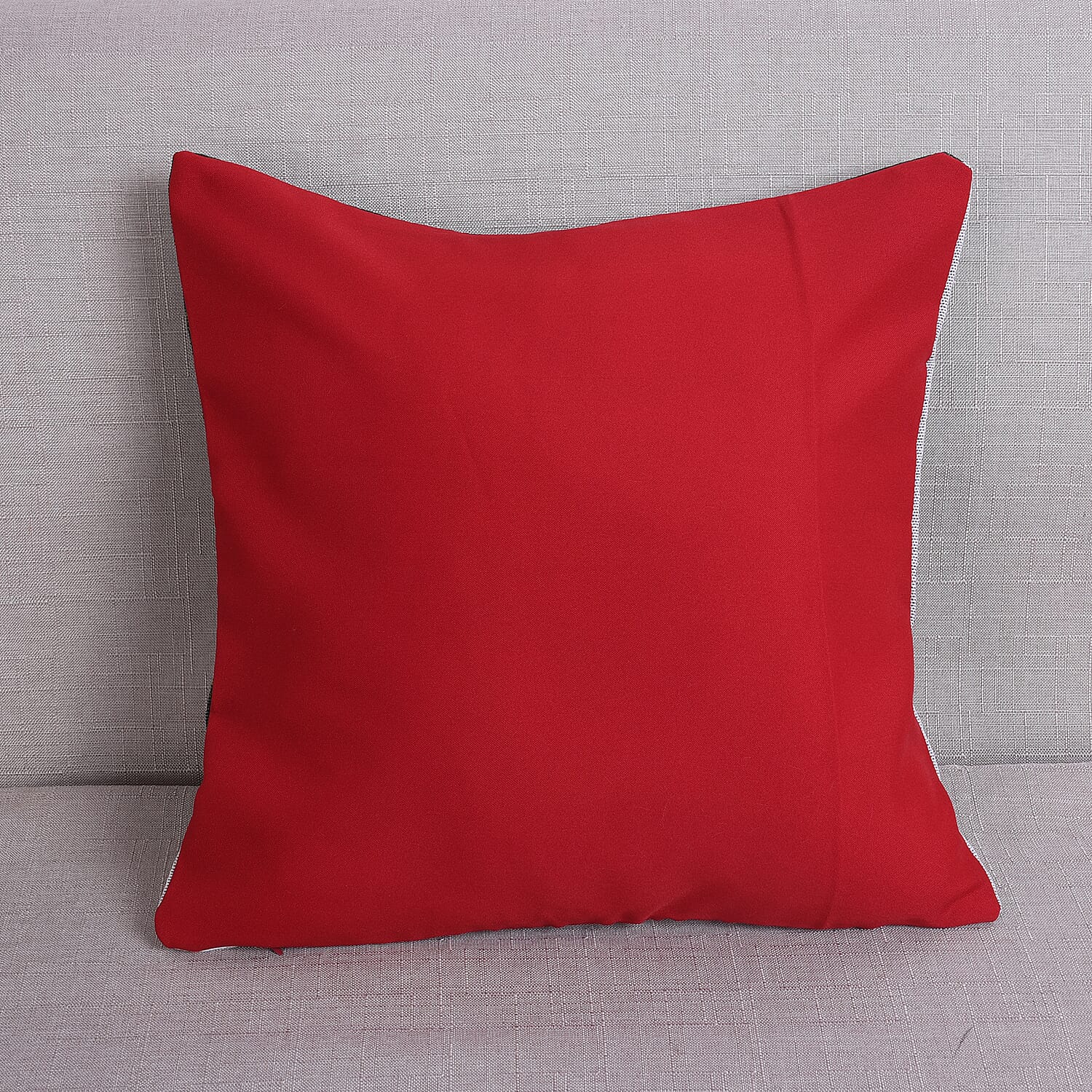 Christams Decoration- 2 Piece Set Cushion Cover (Size 45x45cm) - Santa and Pine Cone