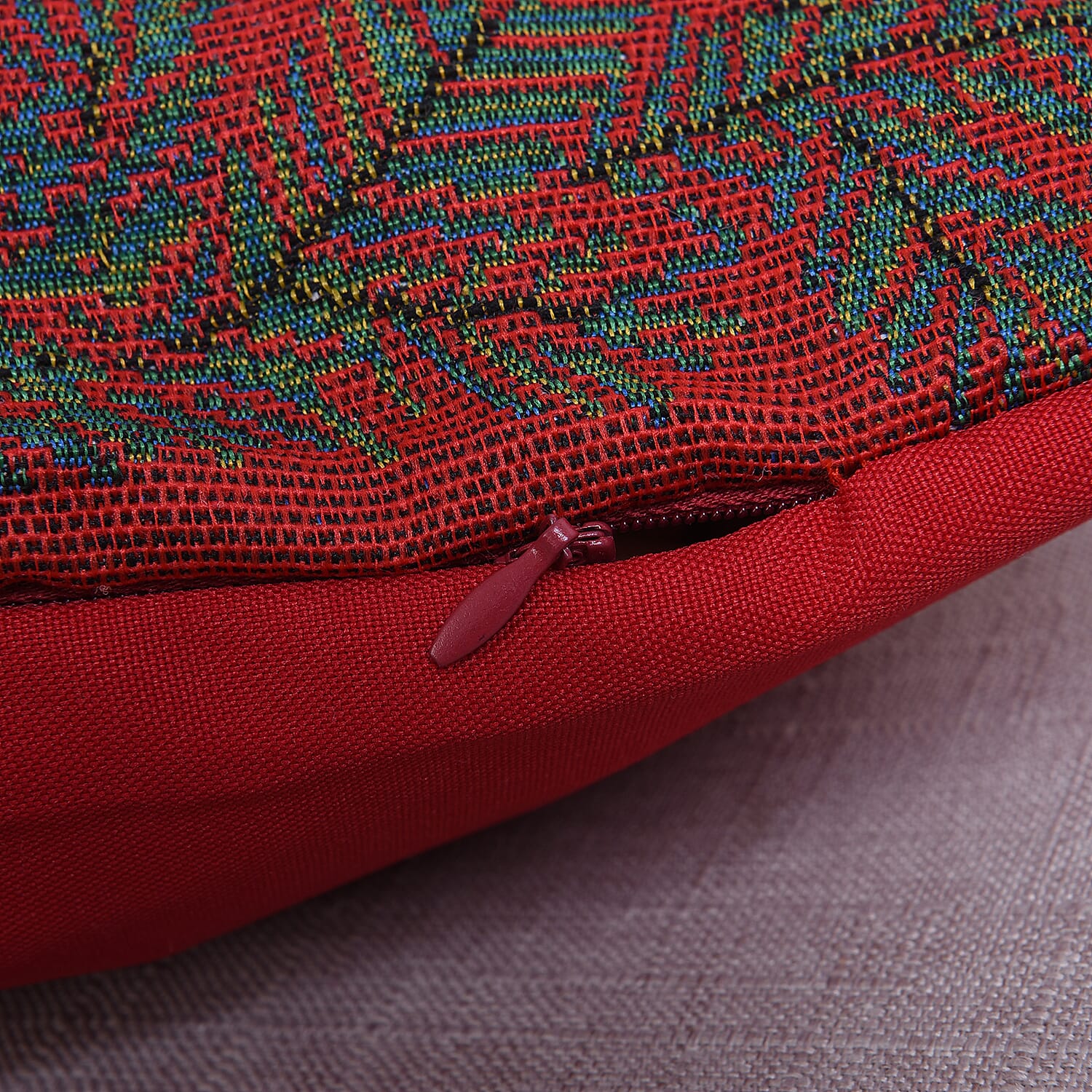 Christams Decoration- 2 Piece Set Cushion Cover (Size 45x45cm) - Santa and Pine Cone