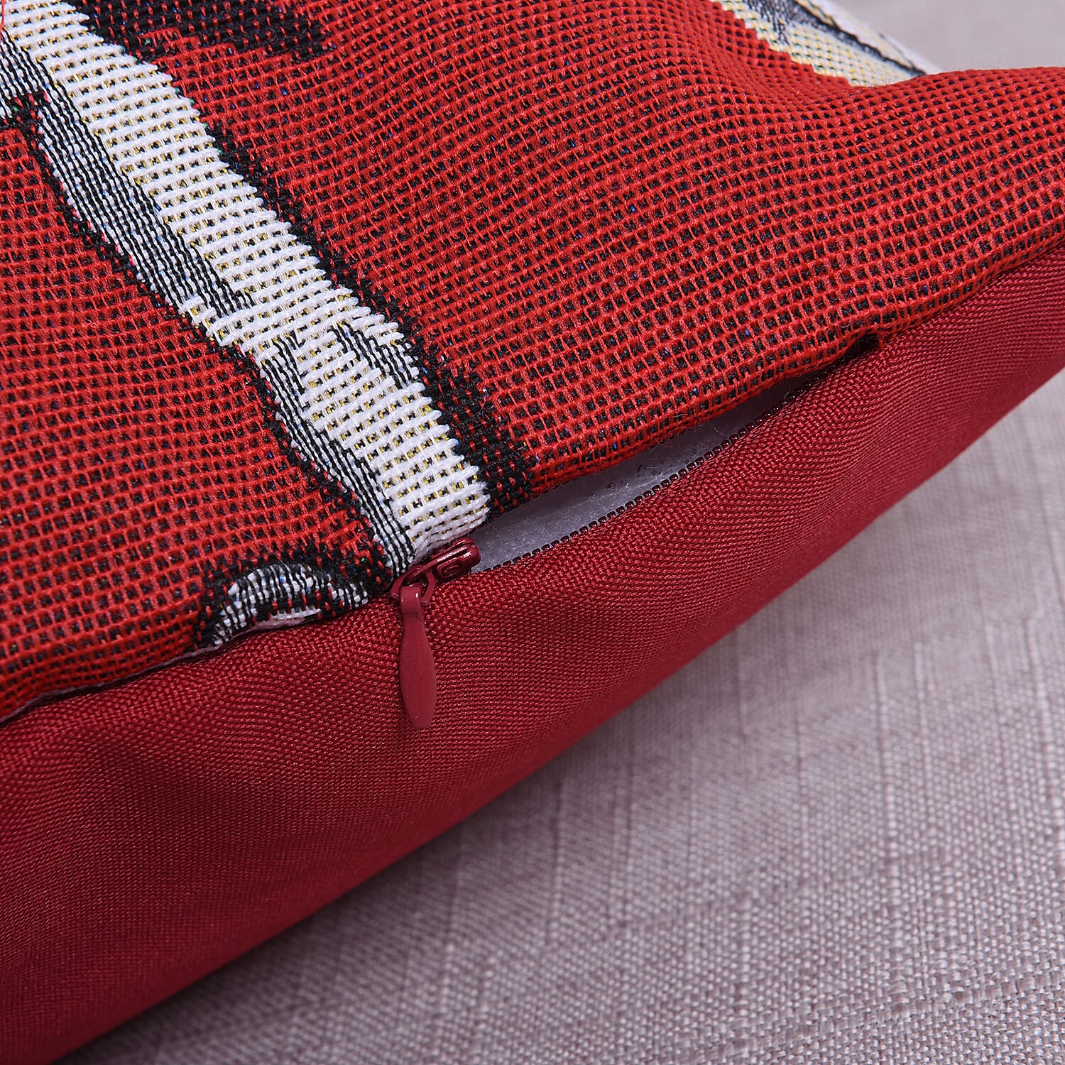 Christams Decoration- 2 Piece Set Cushion Cover (Size 45x45cm) - Three Snowman and Santa