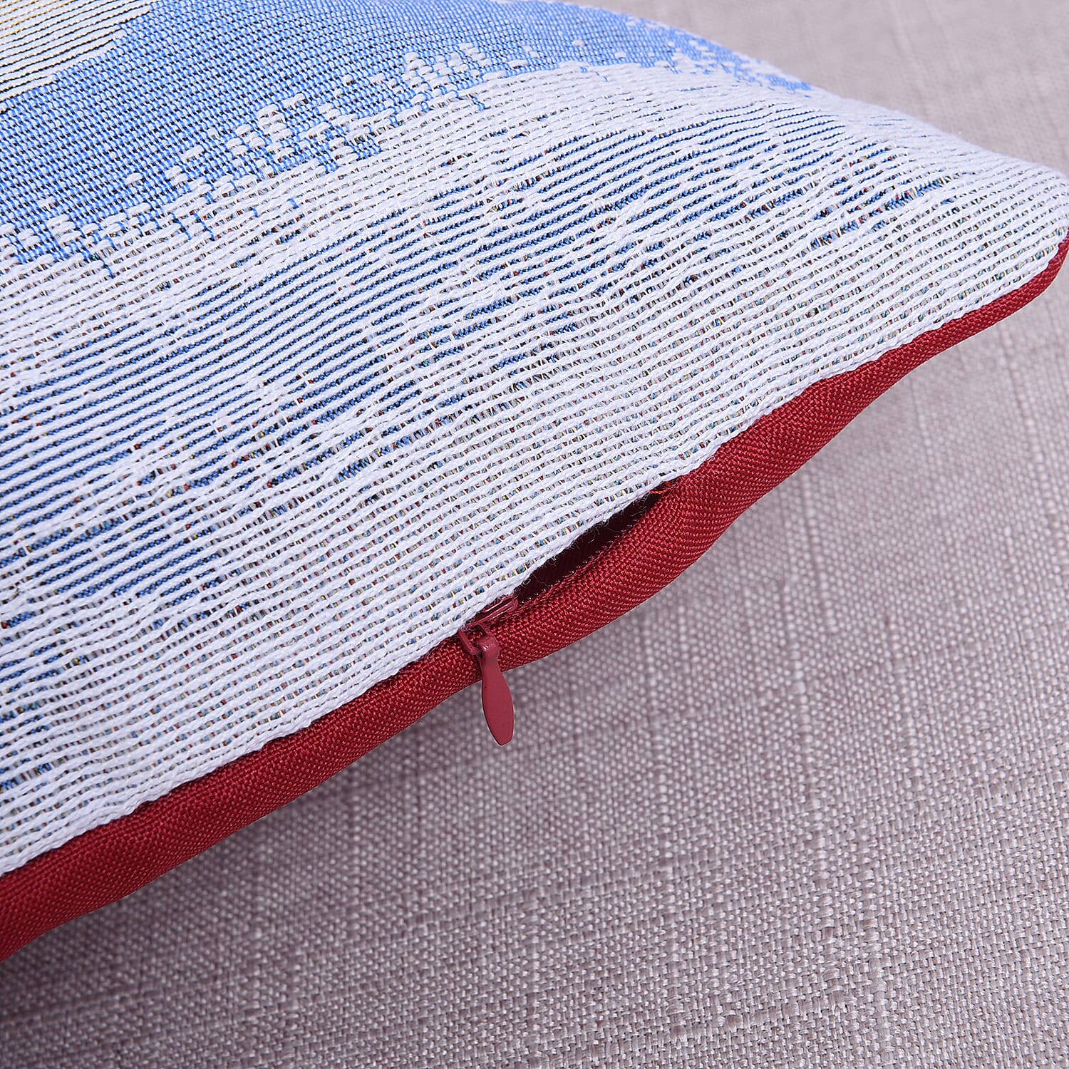 Christams Decoration- 2 Piece Set Cushion Cover (Size 45x45cm) - Three Snowman and Santa