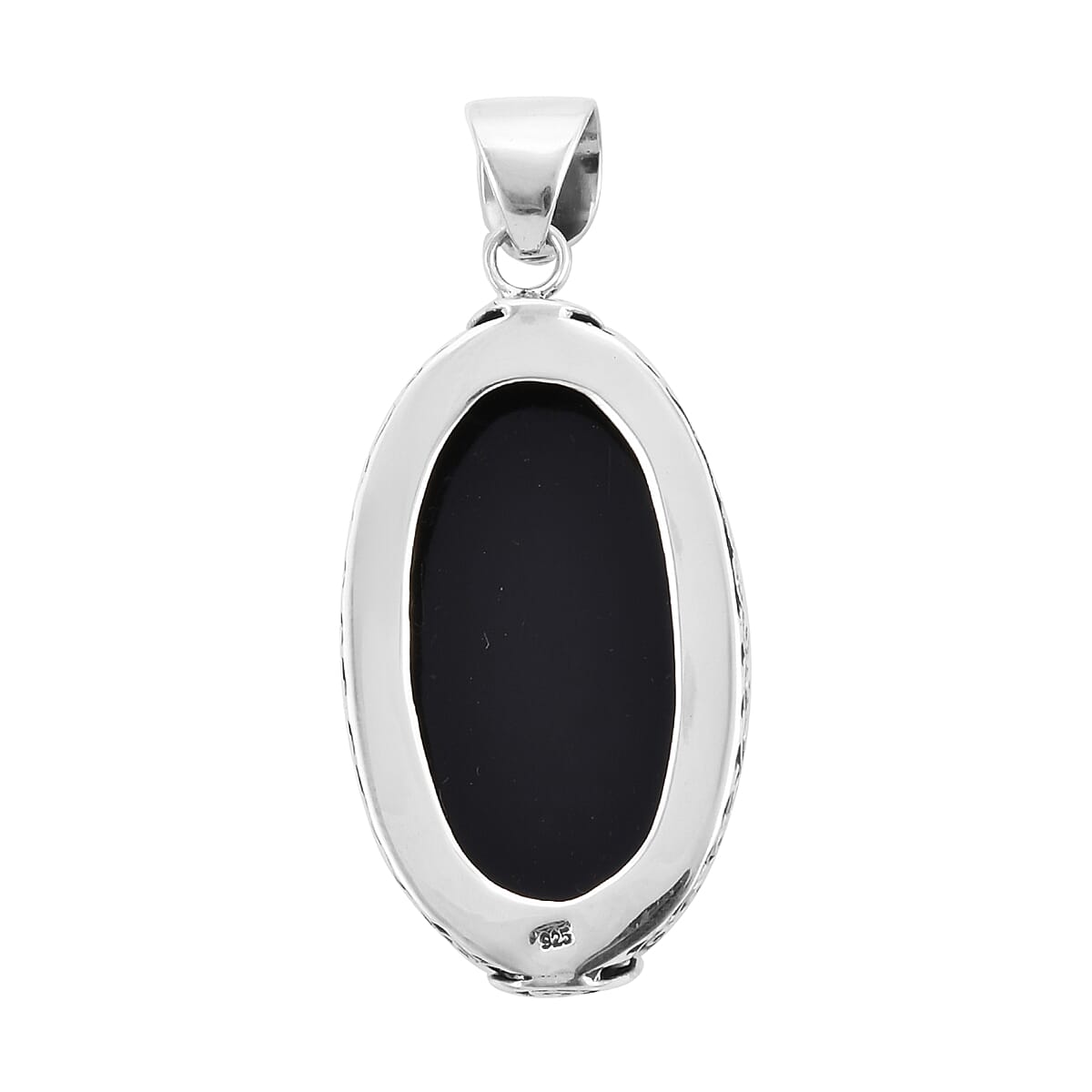 Royal Bali Collection - Blue Mabe Pearl Pendant in Sterling Silver, Silver wt 5.74 Gms