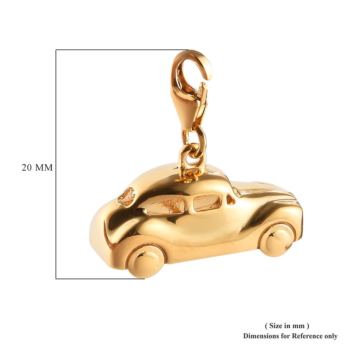 Charms De Memoire - 14K Gold Overlay Sterling Silver Car Charm