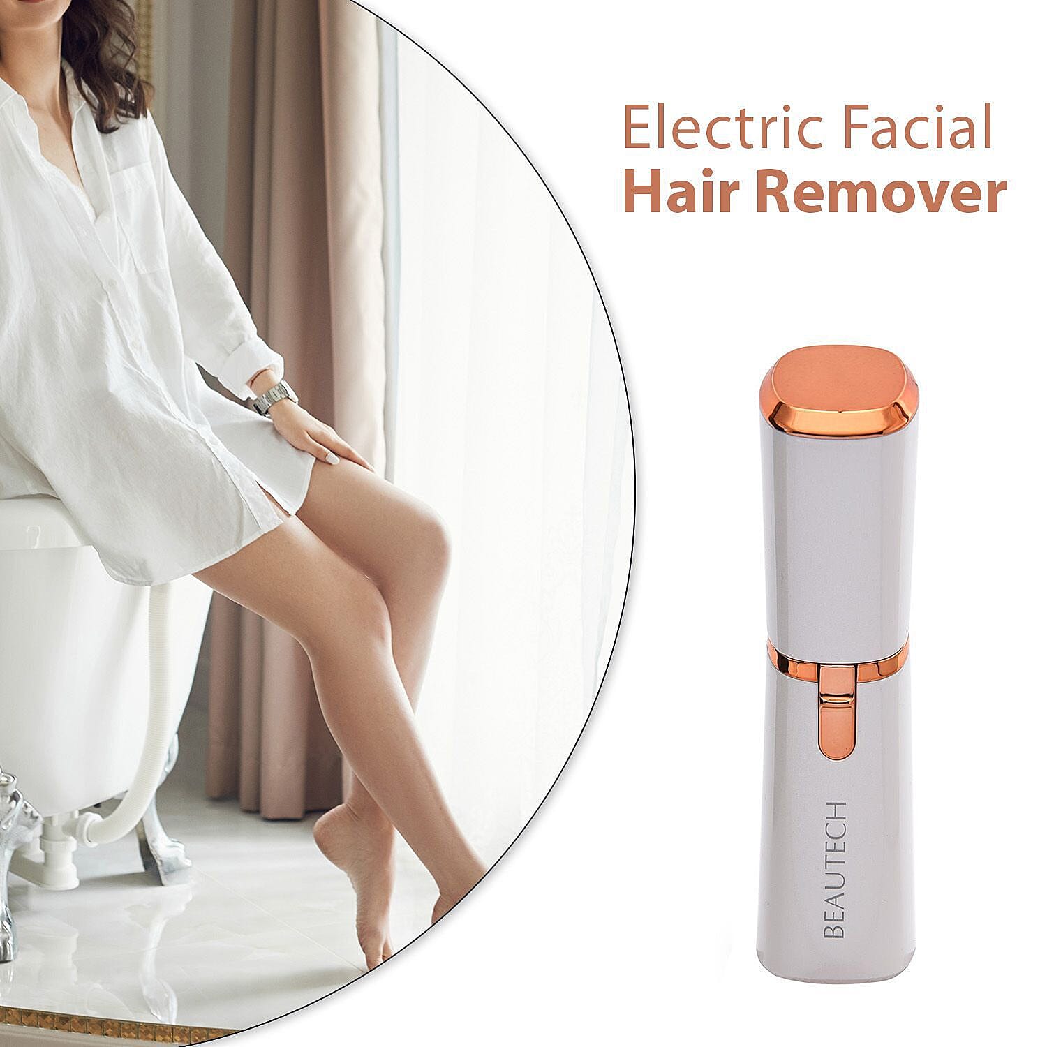 BEAUTECH- Hair Removal Device (1xAA Battery Not Included) - White