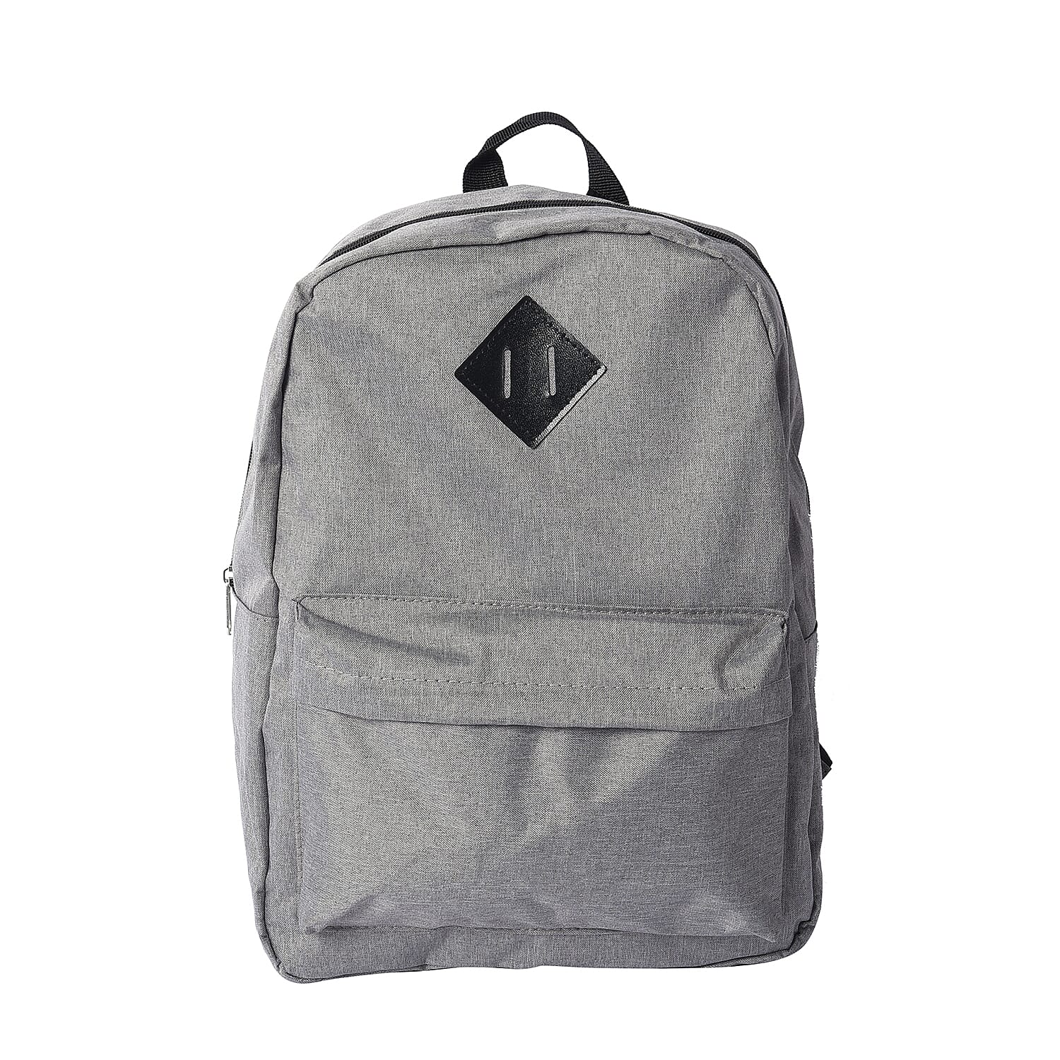 Grey Backpack with Zipper Closure (Size 30x11x40cm)