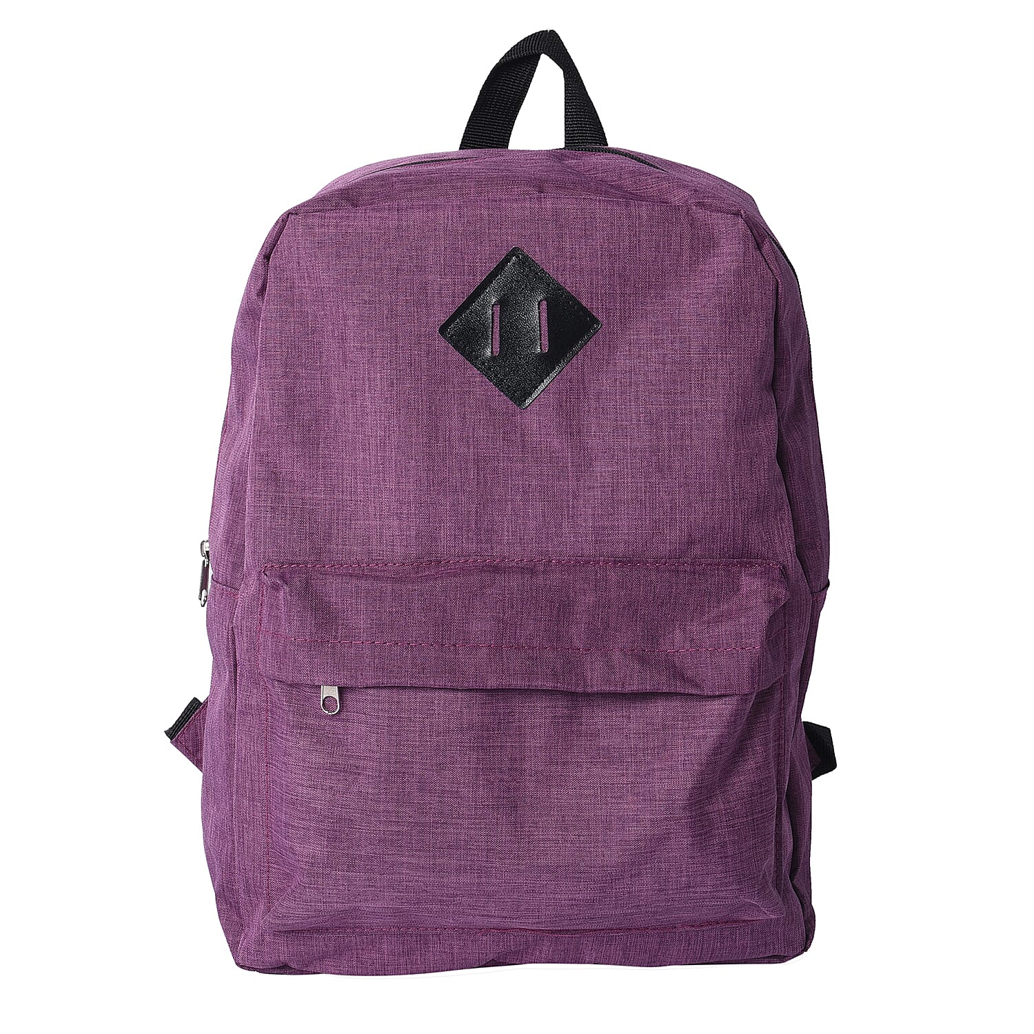 Purple Backpack with Zipper Closure (Size 30x11x40cm)