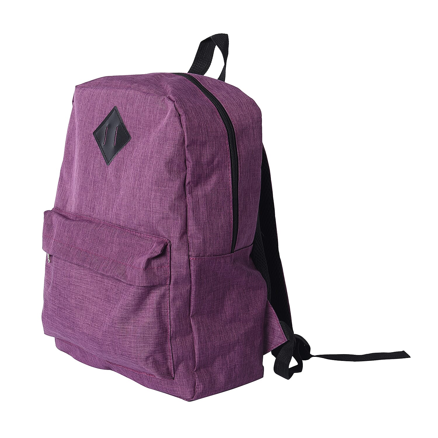Purple Backpack with Zipper Closure (Size 30x11x40cm)