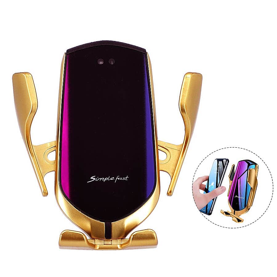 Mobile Phone Holder/Wireless Charger Compatible With All Wireless Charging Mobile Devices - Gold