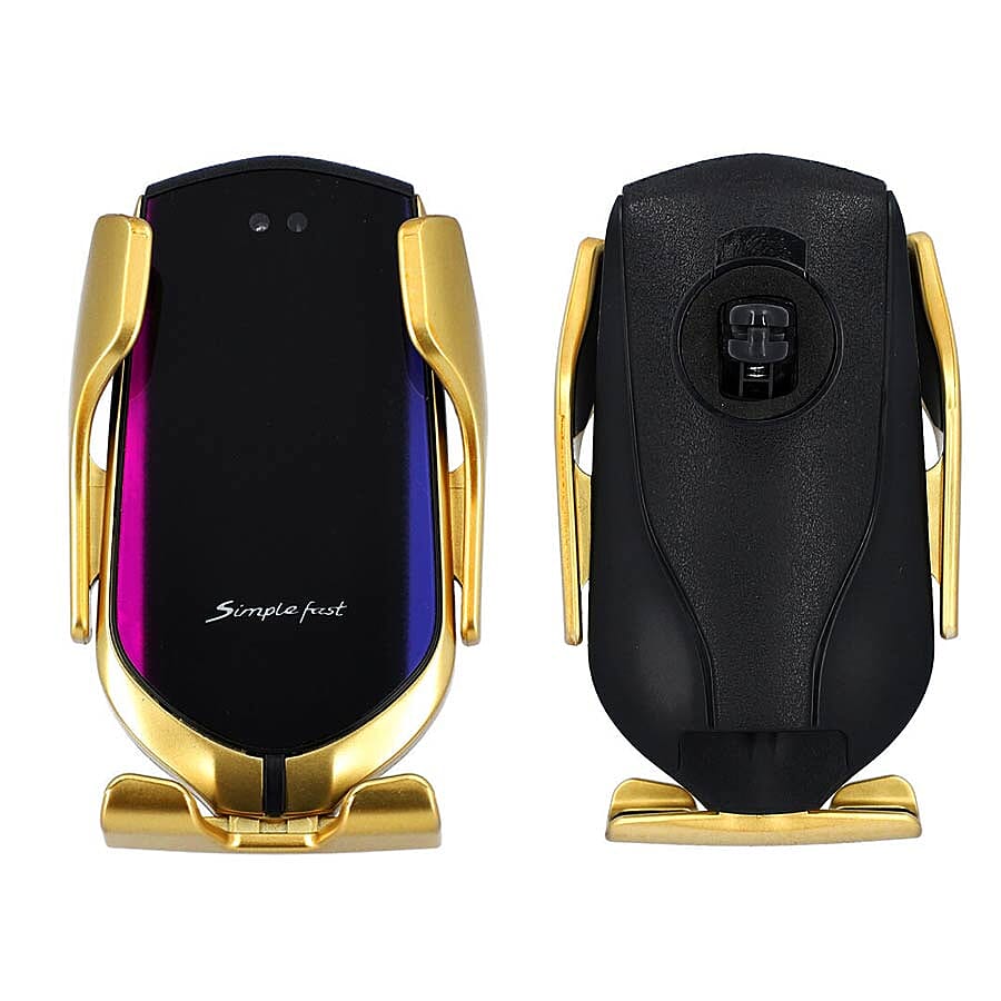 Mobile Phone Holder/Wireless Charger Compatible With All Wireless Charging Mobile Devices - Gold