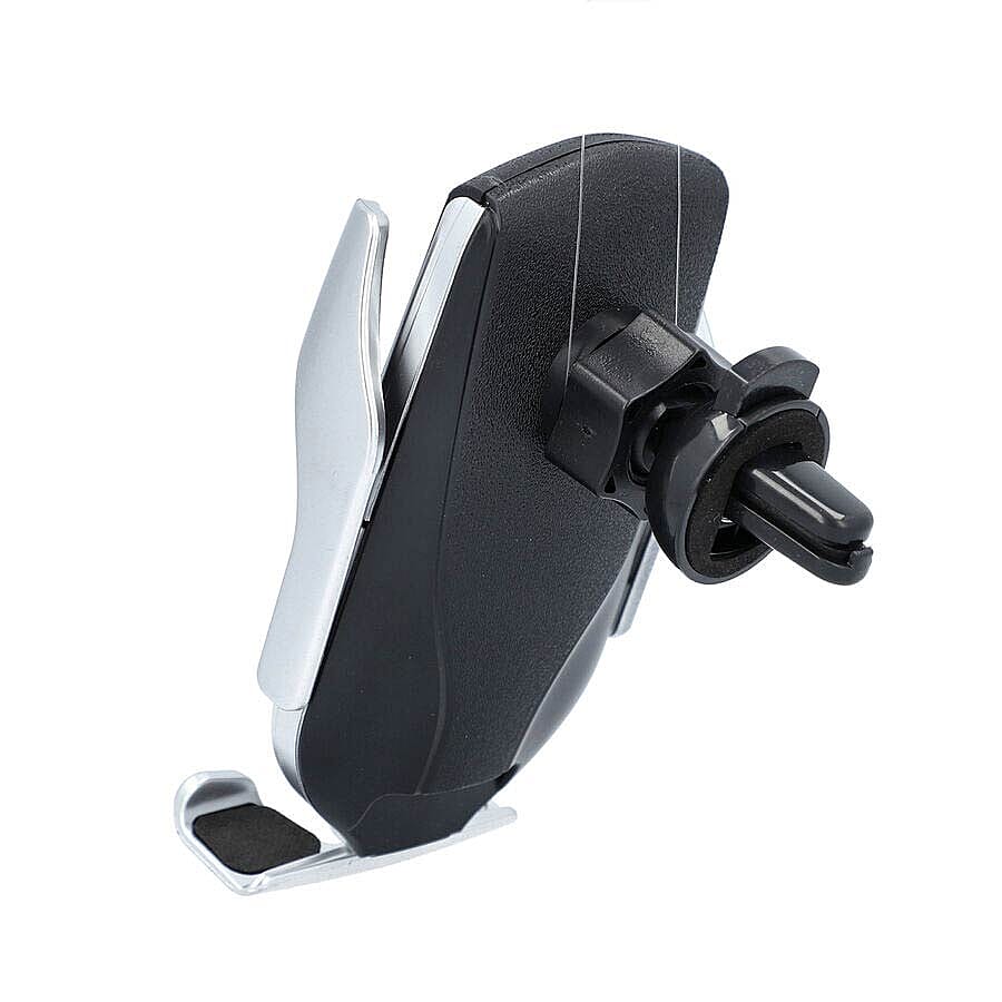 Mobile Phone Holder/Wireless Charger Compatible With All Wireless Charging Mobile Devices - Silver