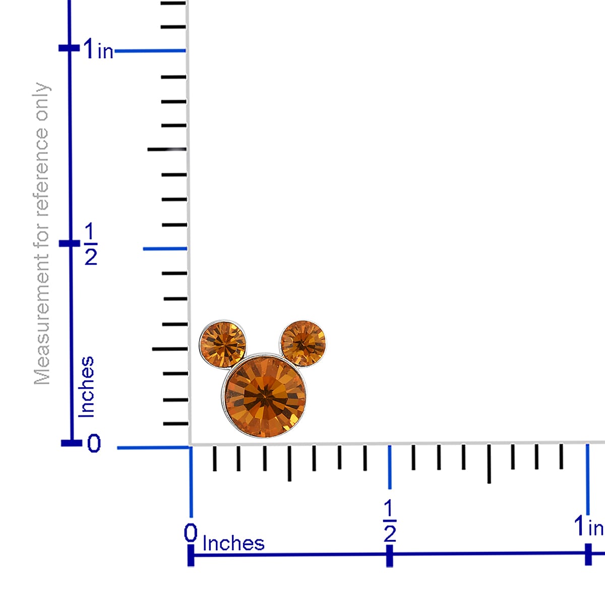 Disney Mickey Mouse Gold Austrian Crystal Stud Earrings in Silvertone