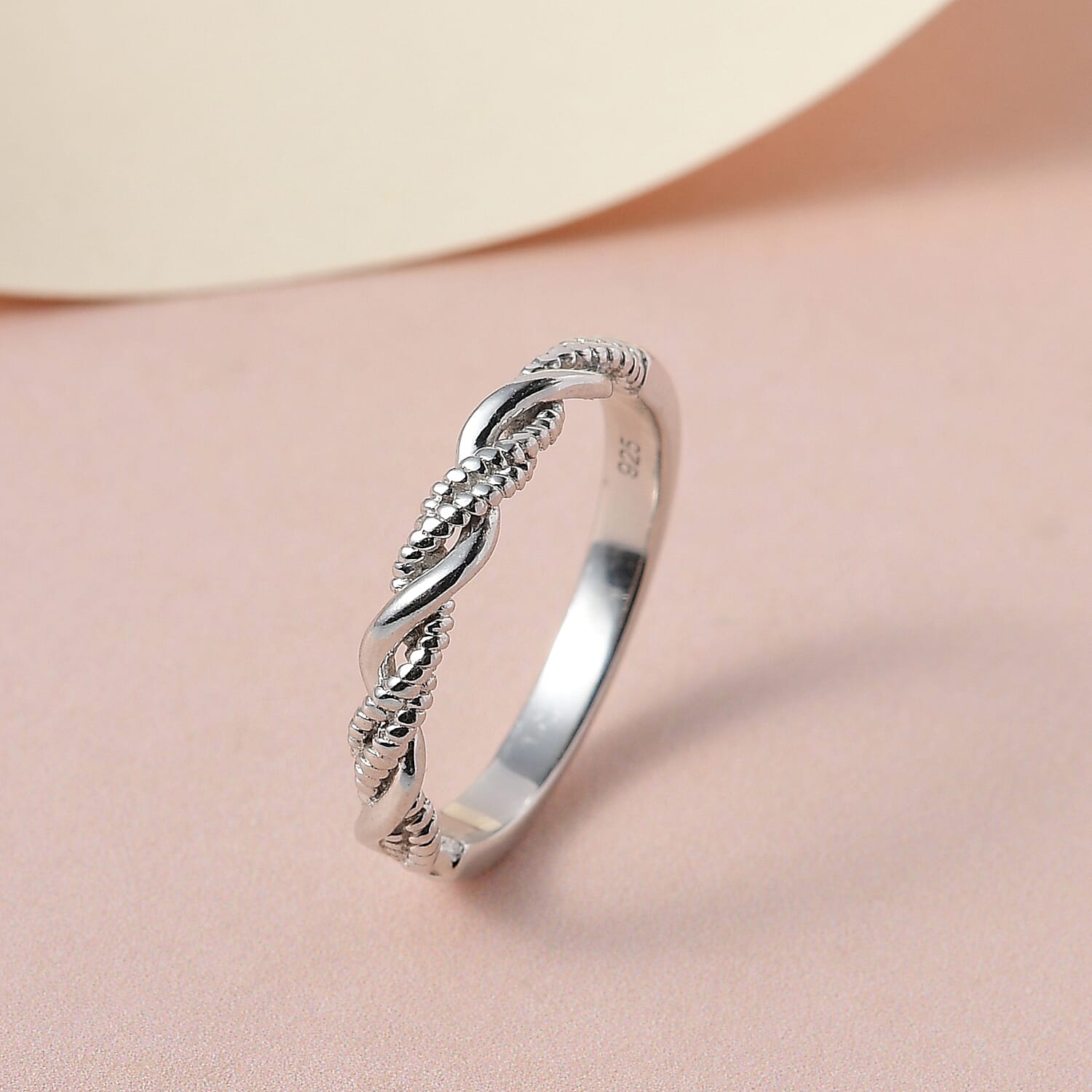 Twist Band Ring in Sterling Silver