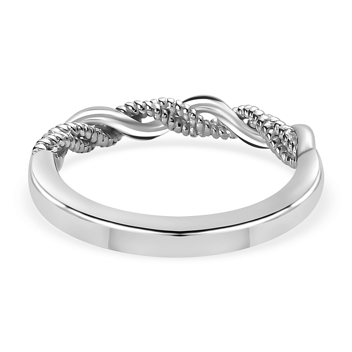 Twist Band Ring in Sterling Silver