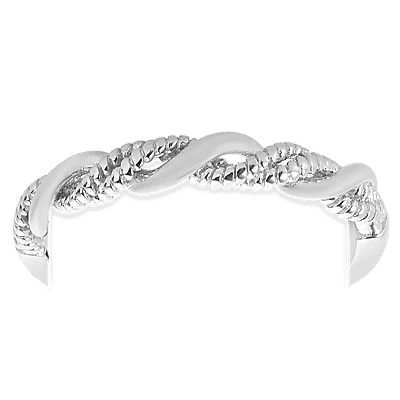 Twist Band Ring in Sterling Silver