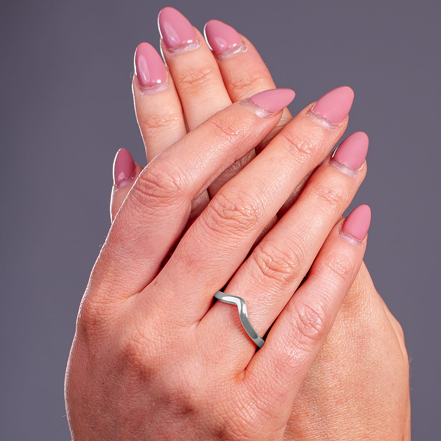 Sterling Silver Wishbone V Shape Silver Ring