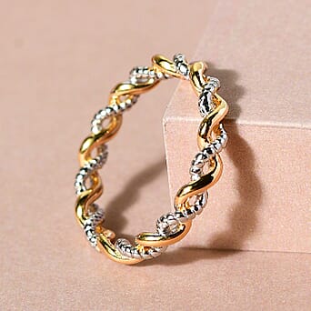 https://tjcuk.sirv.com/Products/36/7/3672354/WEBEX--Platinum-and-Yellow-Gold-Overlay-Sterling-Silver-Twisted-Band-R_3672354_1.jpg?w=342&h=342