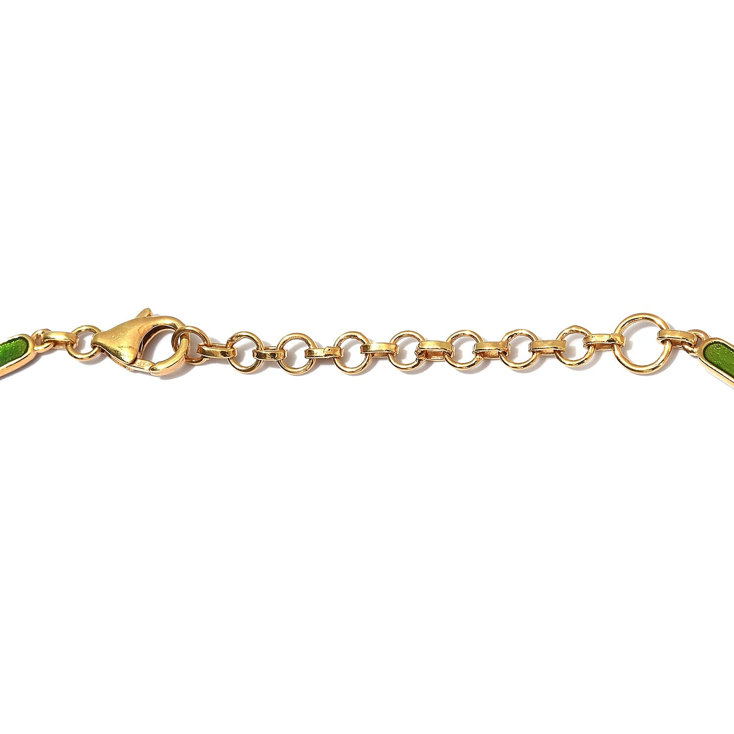Ethiopian Welo Opal Enamelled Necklace (Size 18 with 2 inch Extender) in 14K Gold Overlay Sterling Silver, Silver wt. 21.76 Gms Ethiopian Welo Opal Enamelled Necklace (Size 18 with 2 inch Extender) in 14K Gold Overlay Sterling Silver, Silver wt. 21.76 Gms