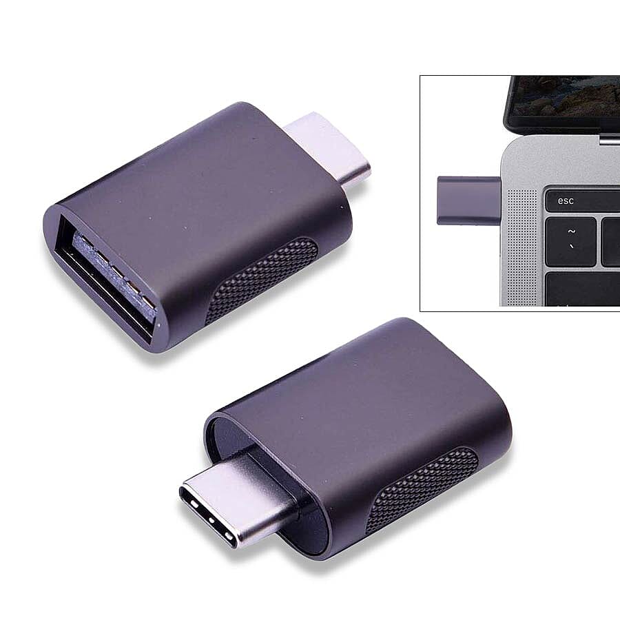 Set of 2 Type-C USB Adapter in Grey