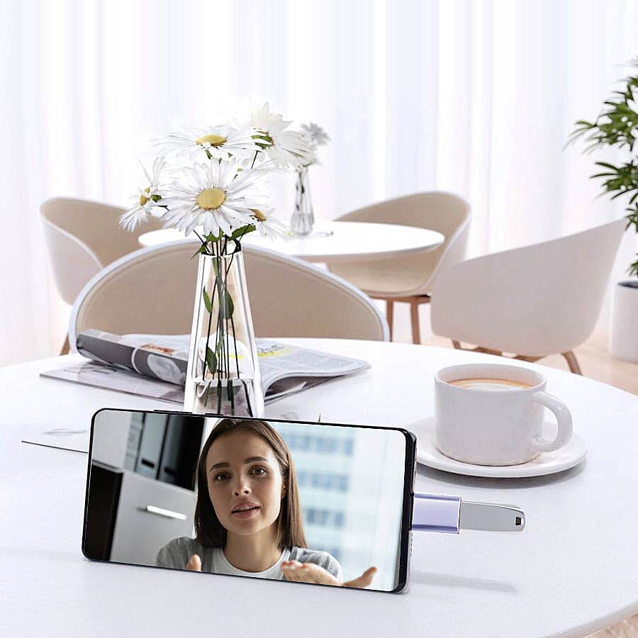 Set of 2 Type-C USB Adapter in Silver Colour