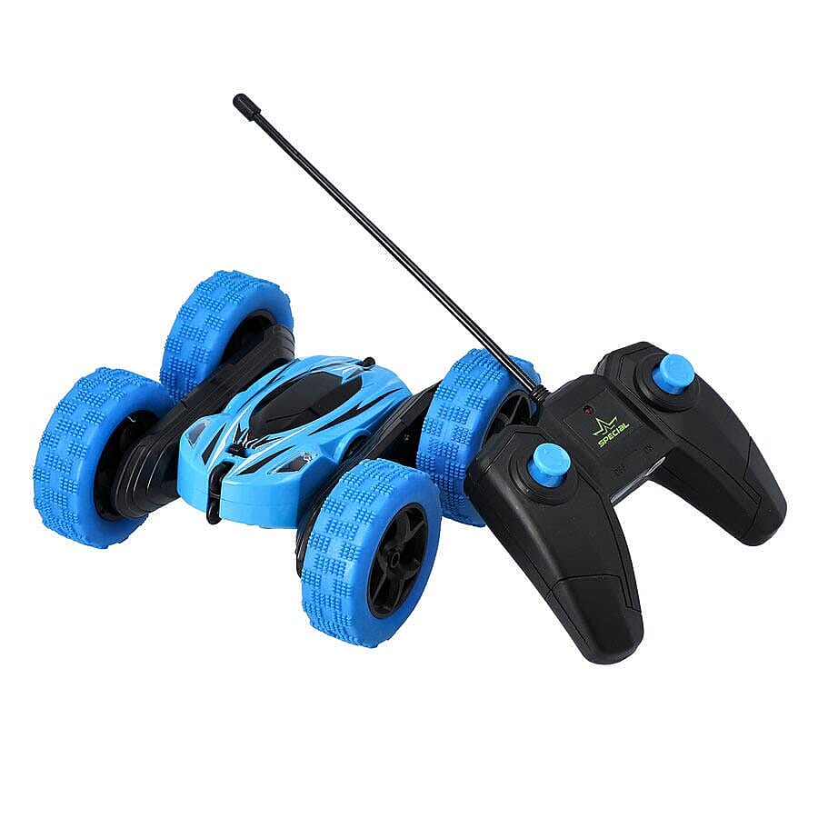 360 Rotating Stunt Toy Car with Controller - Blue