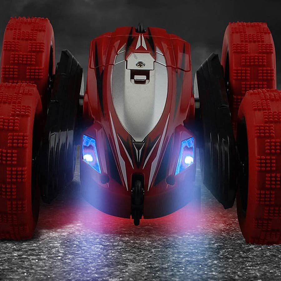 360 Rotating Stunt Toy Car with Controller - Red