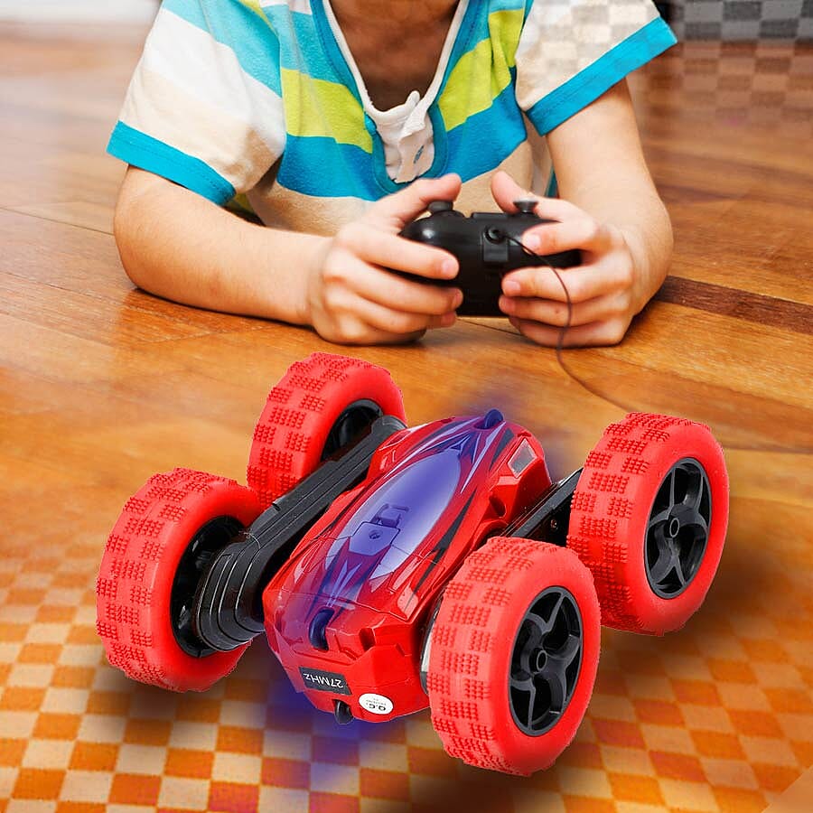 360 Rotating Stunt Toy Car with Controller - Red
