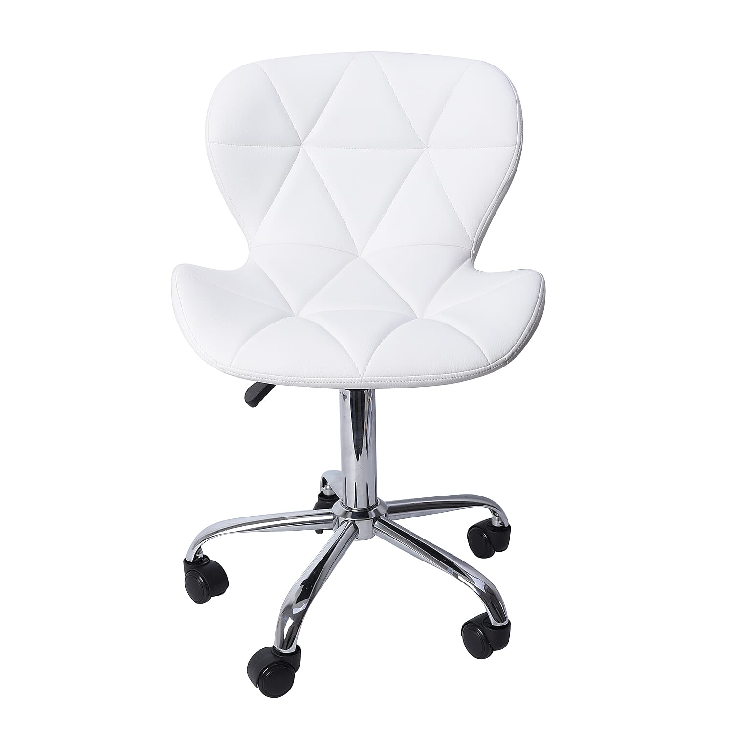 Office Desk Chair with 360 Degree Swivel & Adjustable Height - (Size W50xH50xL77cm) White